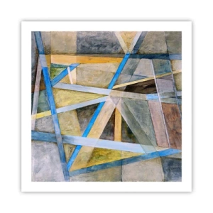 Plakat - Lige eller skråt? - 60x60 cm
