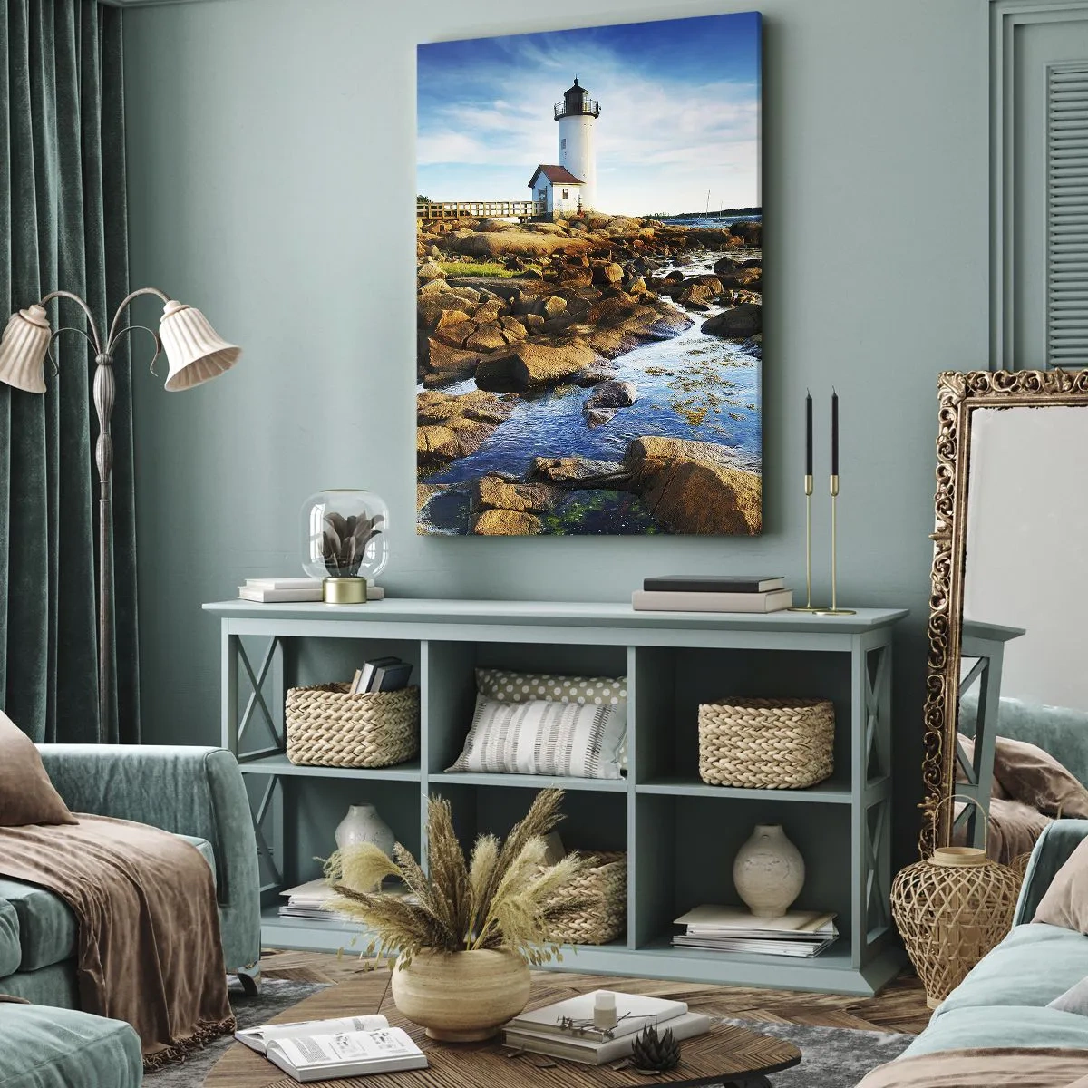 Lærredstryk - Billede på lærred - Vend tilbage med glæde, jeg ser frem til - 65x120 cm