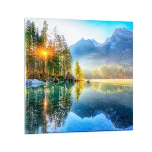 Billede på glas - Majestæt og sødme - 30x30 cm