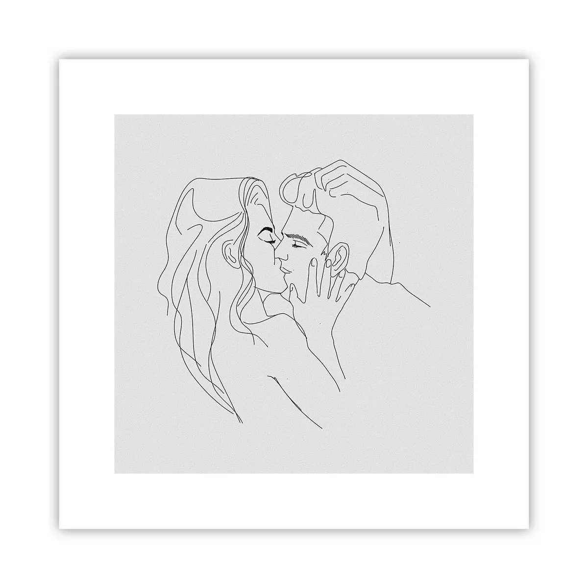 Plakat - I samme linje - 30x30 cm