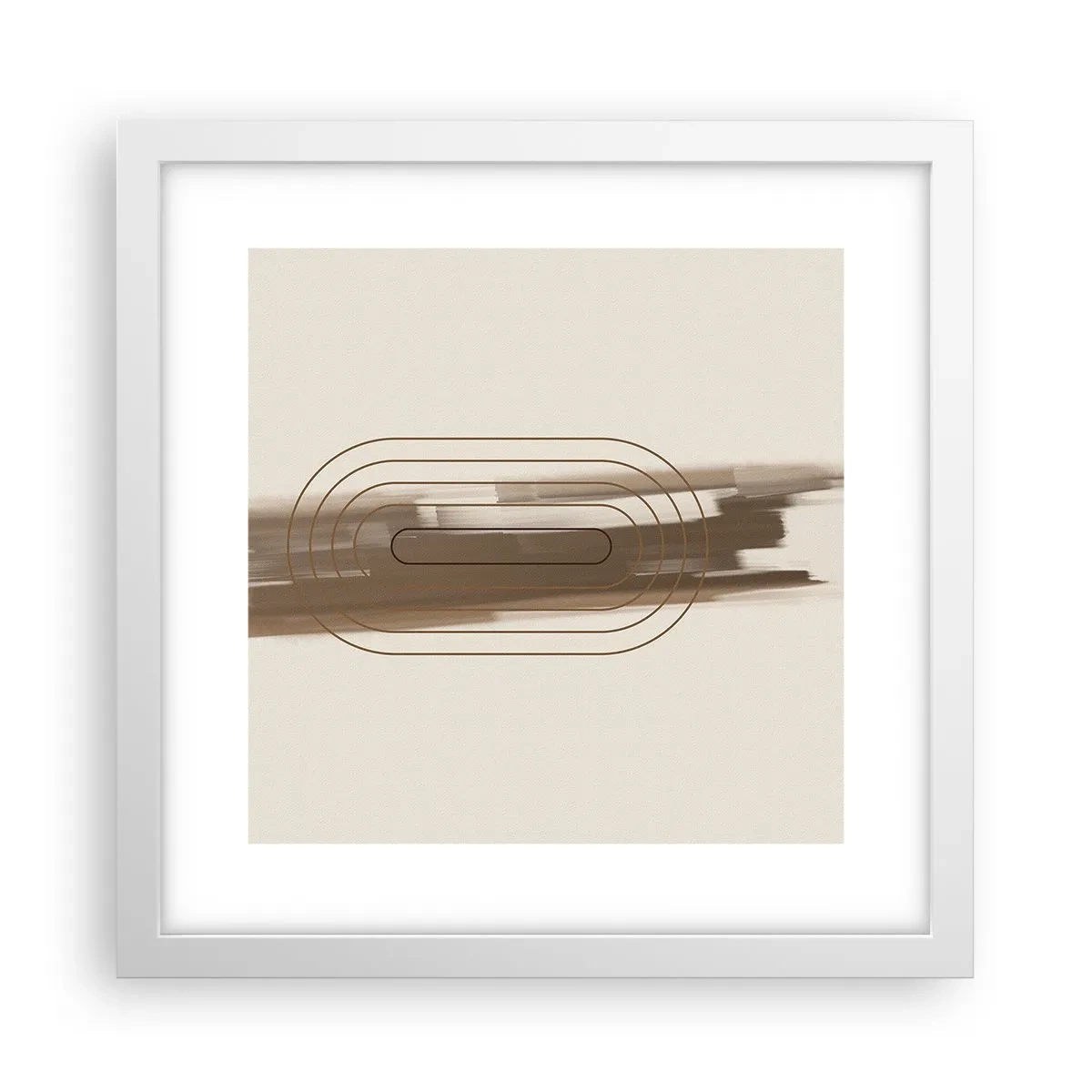 Plakat i hvid ramme - Et pust af gråvejr - 30x30 cm