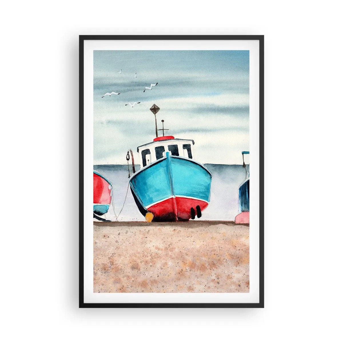 Plakat i sort ramme - Klar til at fange - 61x91 cm