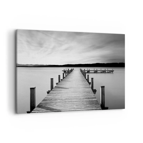 Lærredstryk - Billede på lærred - På vandhullet - fred - 100x70 cm