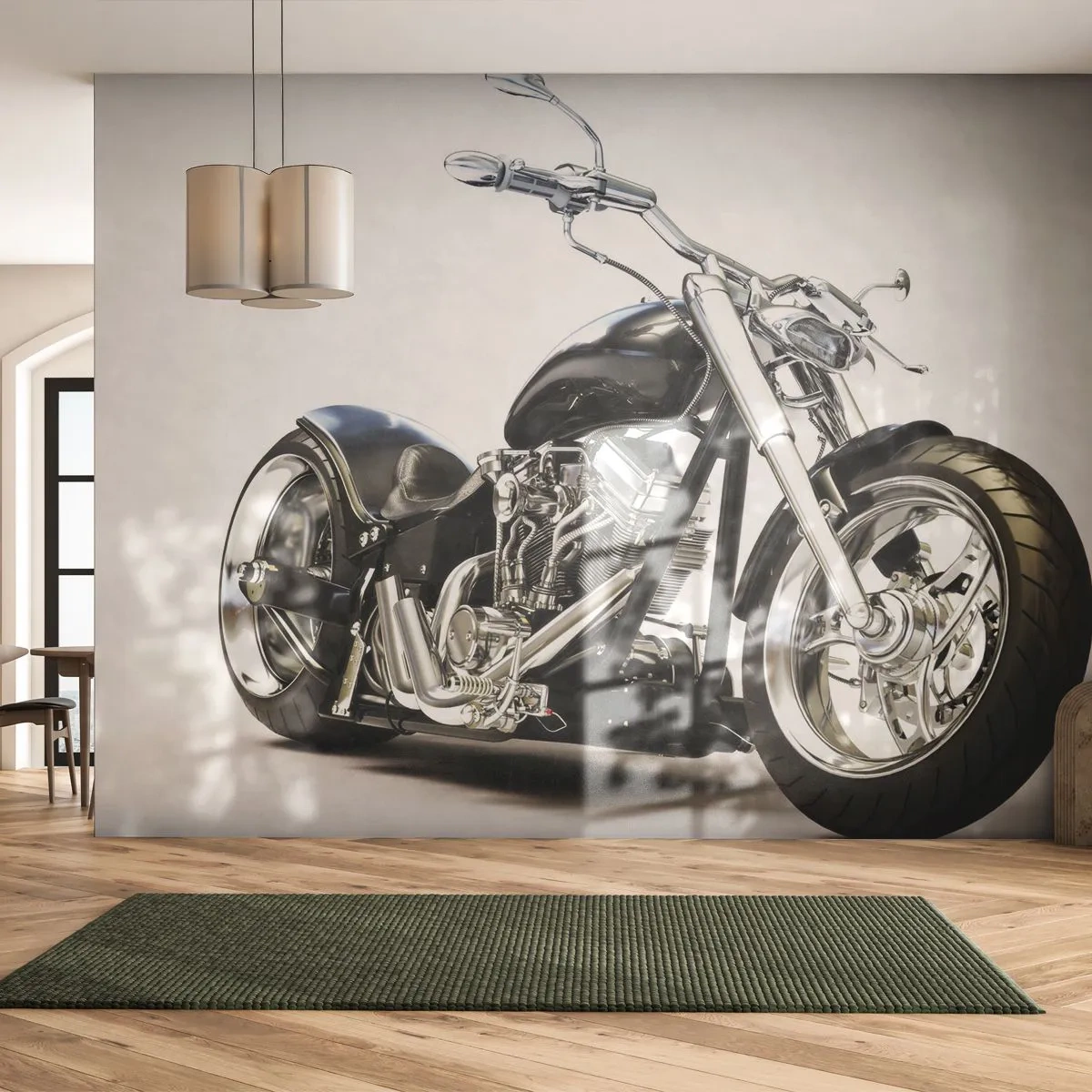 Fototapet Premium Canvas - Styrke med karakter - Automotive, Motorcykel, Rejse - 100x70 cm