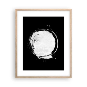 Plakat i ramme af lyst egetræ - Den gode vej ud - 40x50 cm