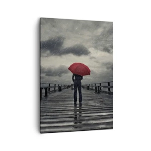 Lærredstryk - Billede på lærred - Det er ingenting, hvis det regner - 50x70 cm