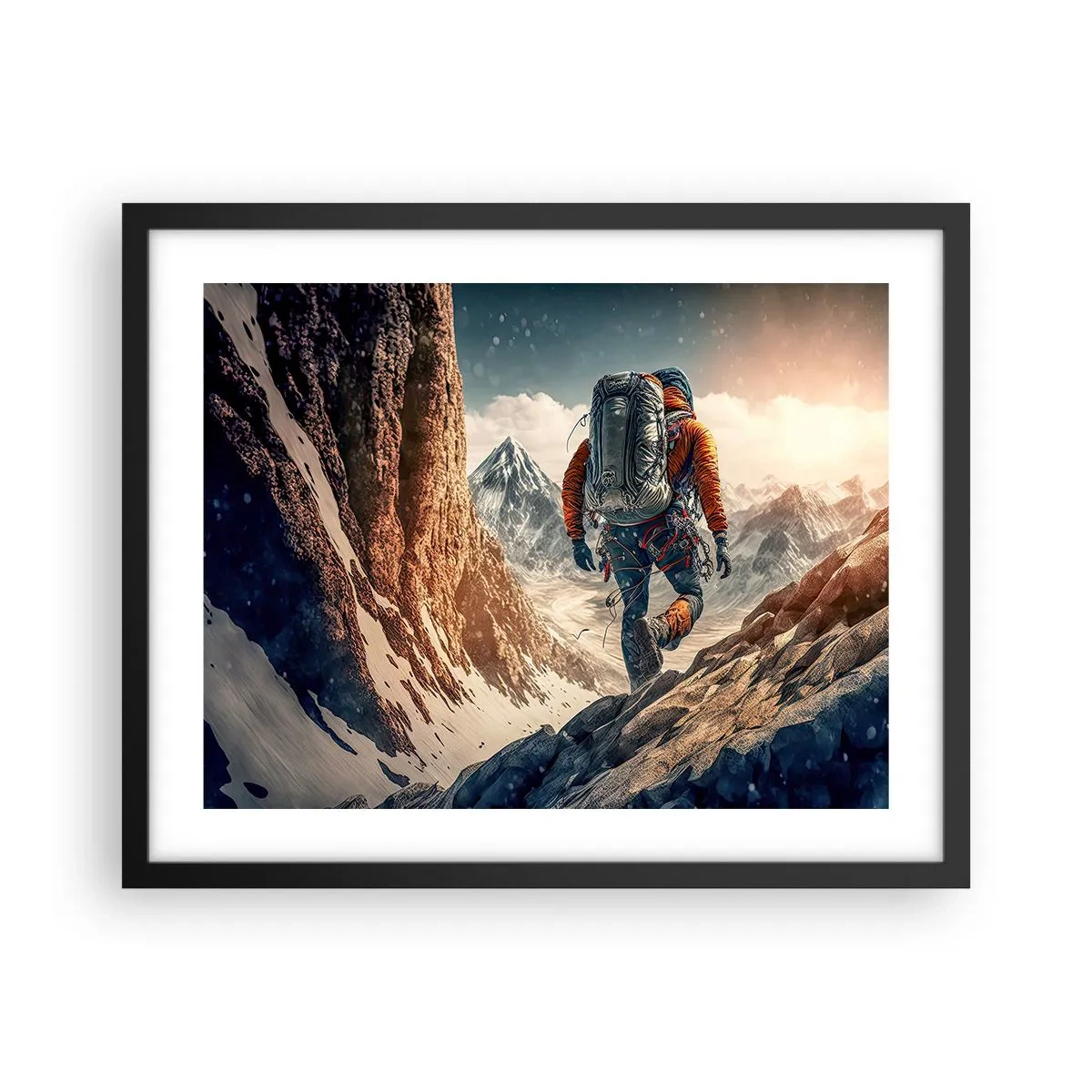 Plakat i sort ramme - Ensom kriger - 50x40 cm