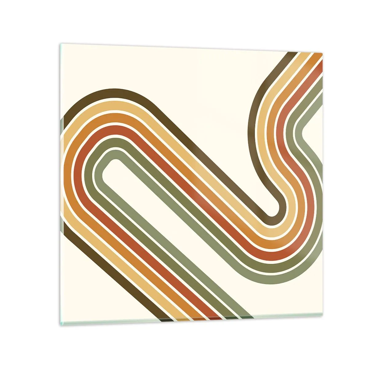 Billede på glas - Zigzag til destinationen - 70x70 cm