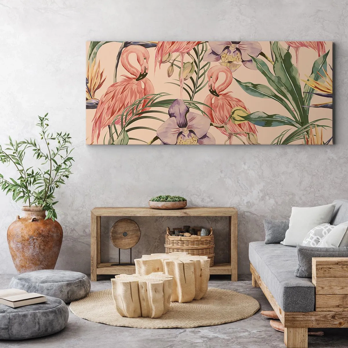 Lærredstryk - Billede på lærred - Lyserød blomstret ballet - 100x40 cm