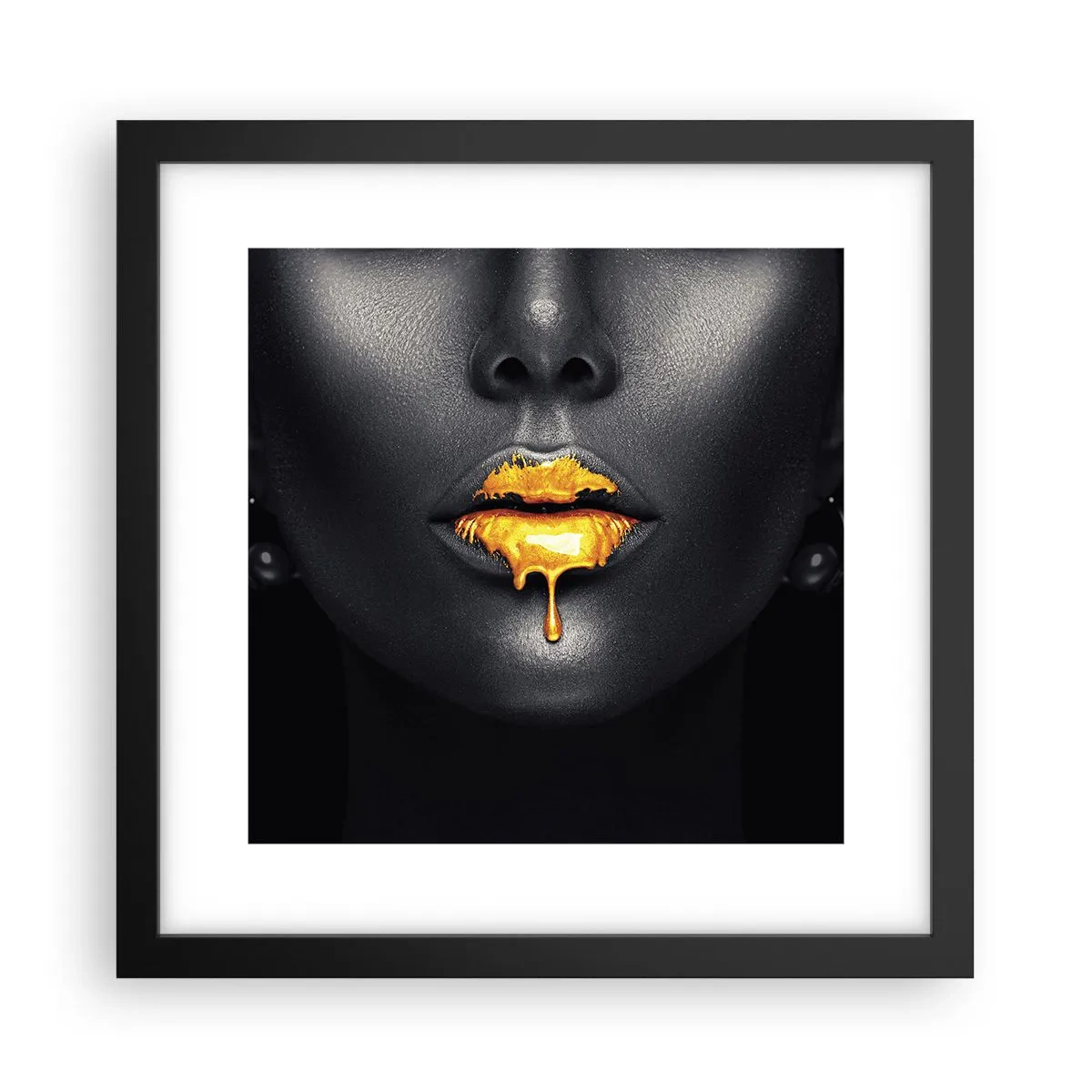 Plakat i sort ramme - Gyldenmund - 30x30 cm