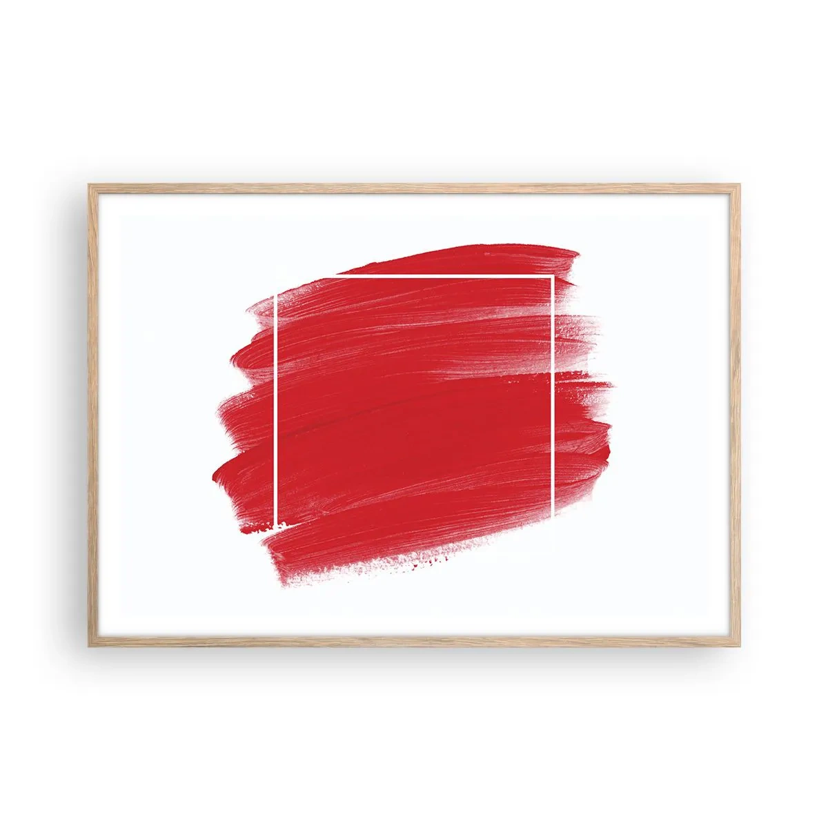 Plakat i ramme af lyst egetræ - Uden for rammen - 100x70 cm