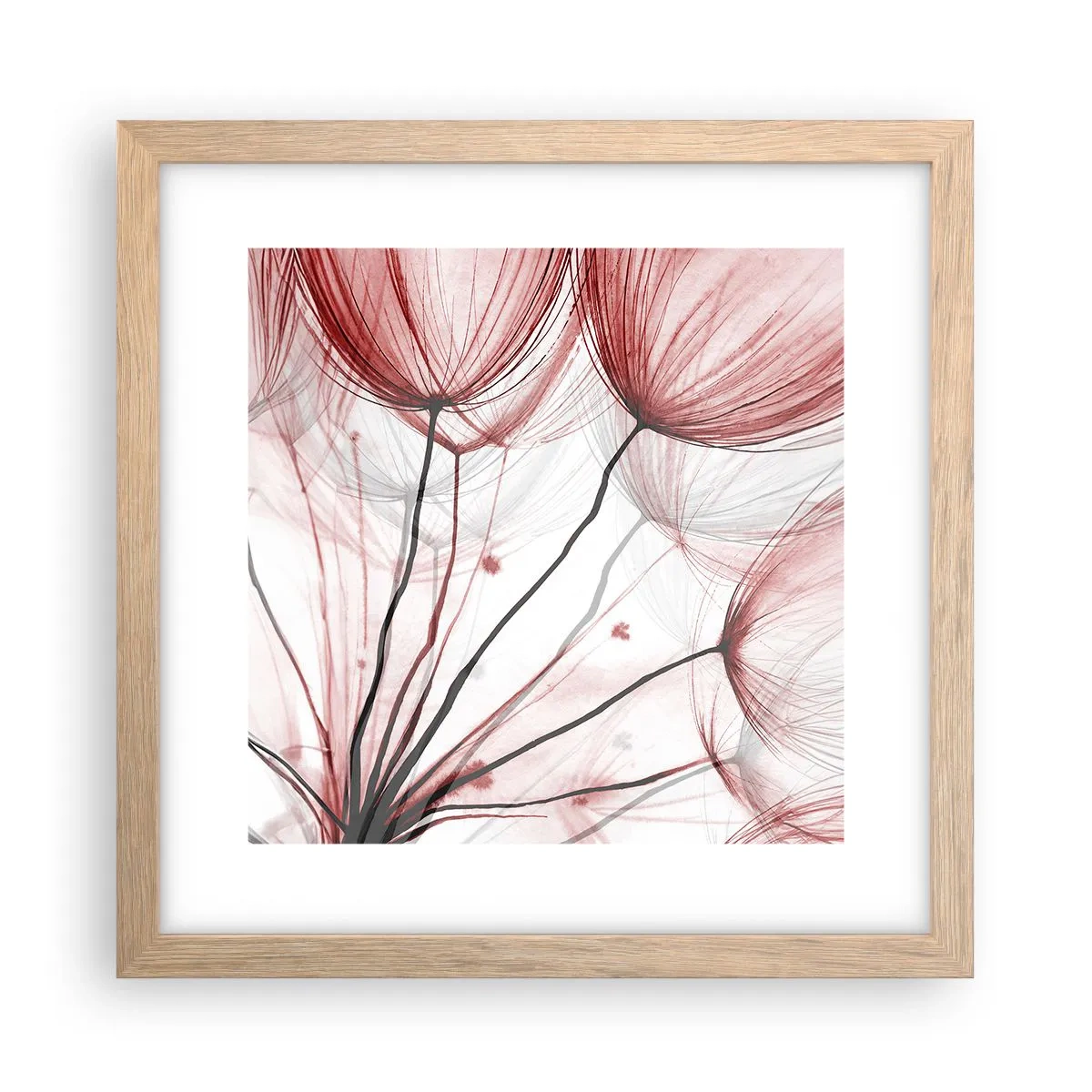 Plakat i ramme af lyst egetræ - Før afgang - 30x30 cm