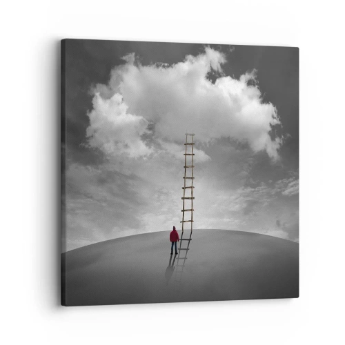 Lærredstryk - Billede på lærred - Alt er muligt - 30x30 cm