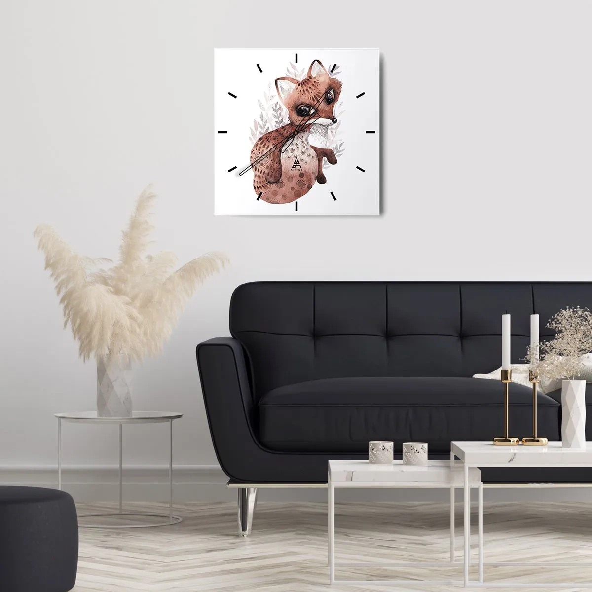 Vægur, Uret - Kun kærlighed - 30x30 cm