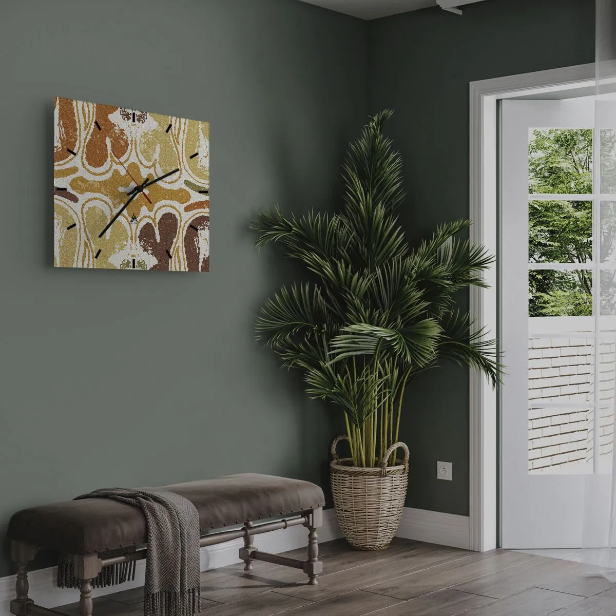 Vægur, Uret - Sentimental abstraktion - 40x40 cm