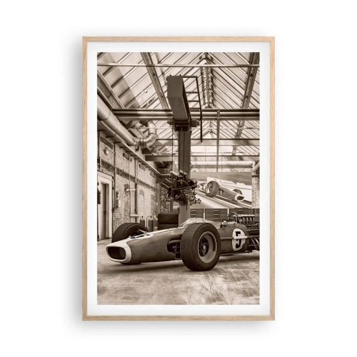 Plakat i ramme af lyst egetræ - Vinderens hvile - 61x91 cm