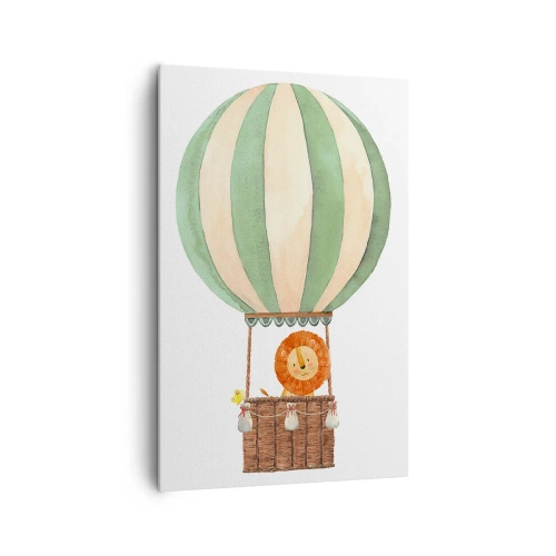 Lærredstryk - Billede på lærred - Leons rejser - 80x120 cm