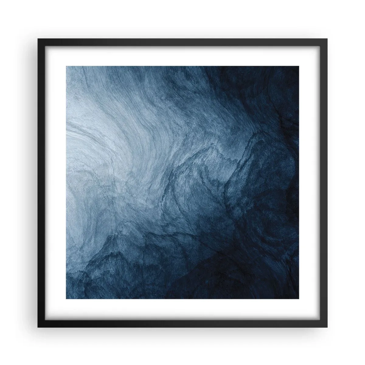 Plakat i sort ramme - Ind i dybet - 50x50 cm