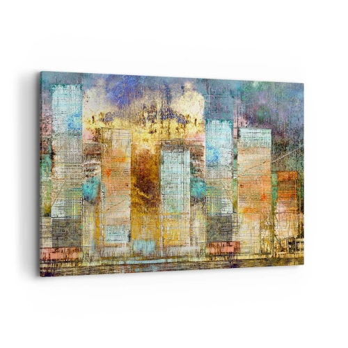Lærredstryk - Billede på lærred - Solrig metropol - 100x70 cm
