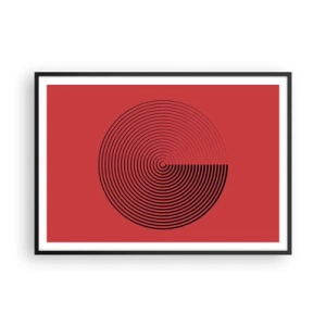 Plakat i sort ramme - Cirkulær bevægelse - 100x70 cm