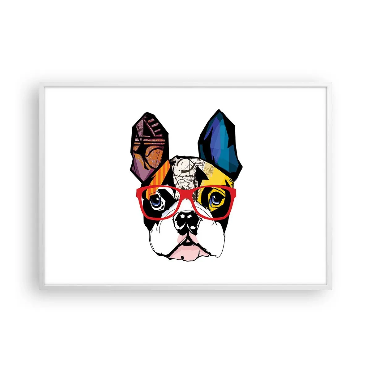 Plakat i hvid ramme - Intellektuel - 100x70 cm