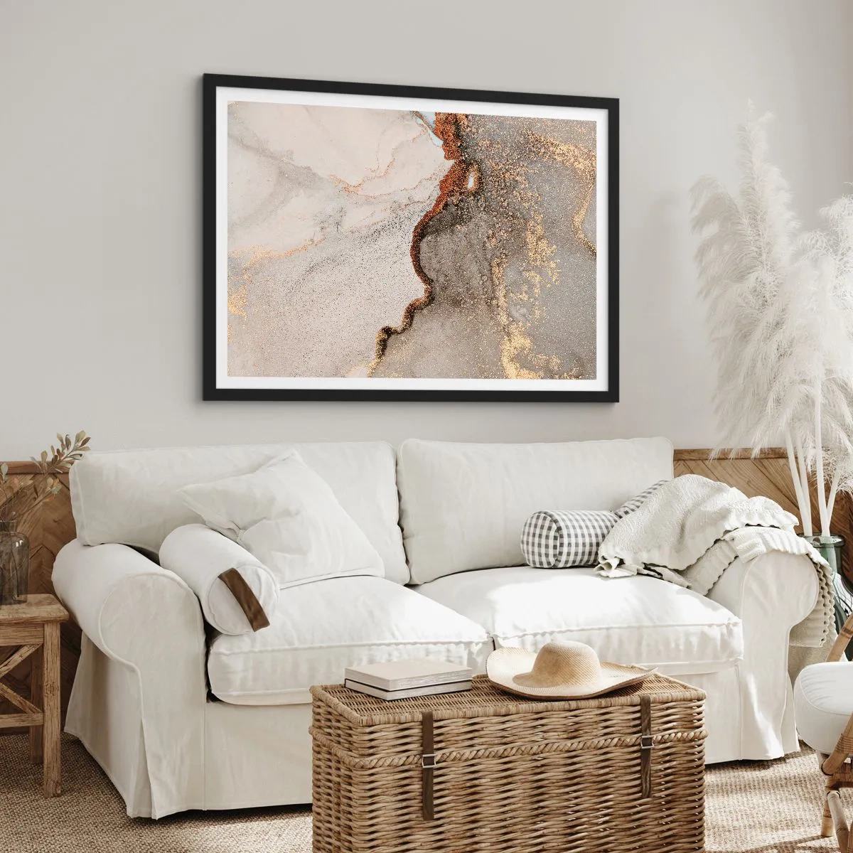 Plakat i sort ramme - På farvegrænsen - 70x50 cm