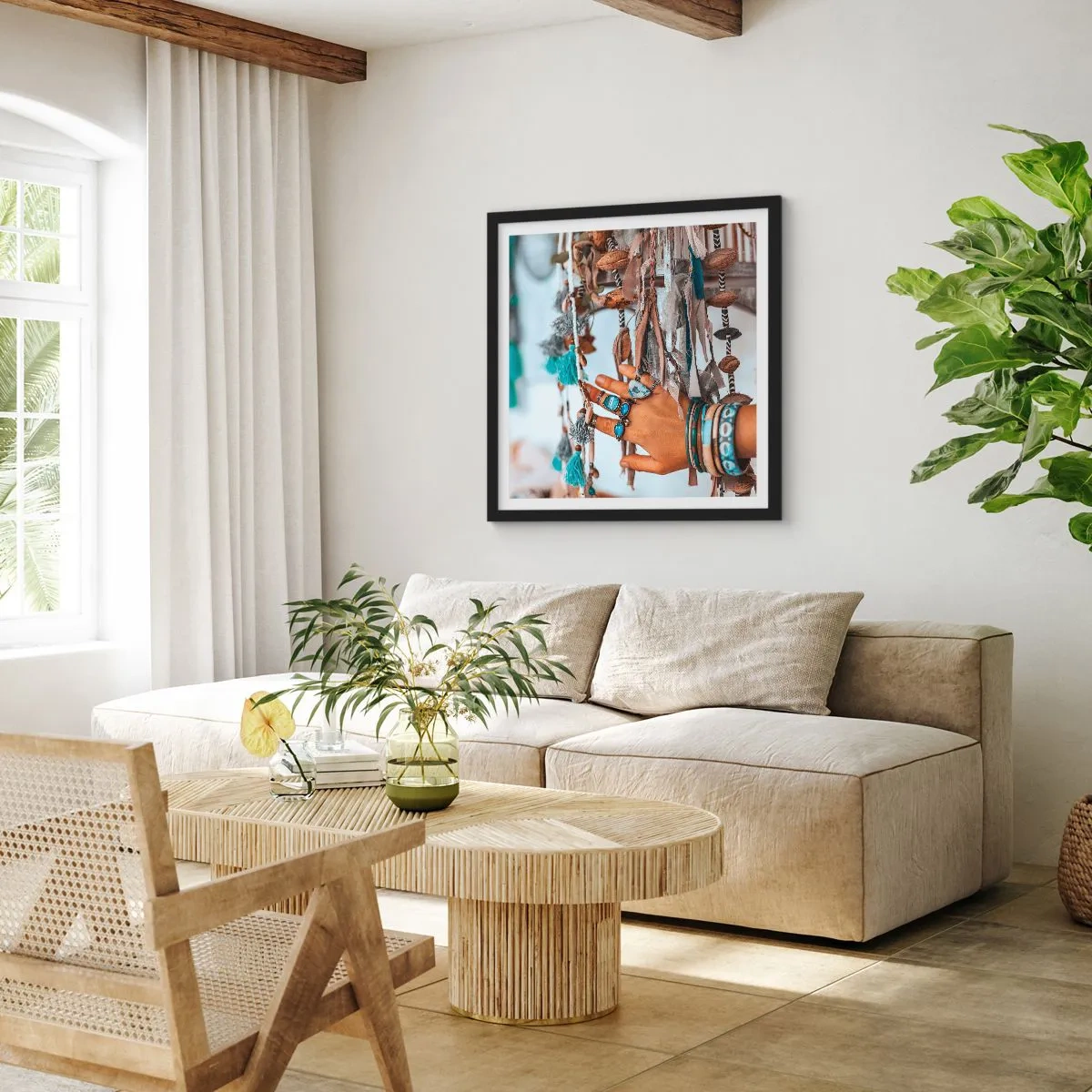 Plakat i sort ramme - Lokale skatte - 60x60 cm