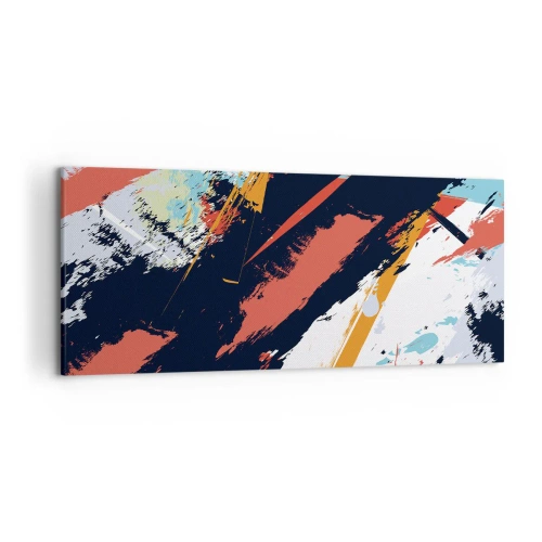 Lærredstryk - Billede på lærred - Dynamisk sammensætning - 120x50 cm