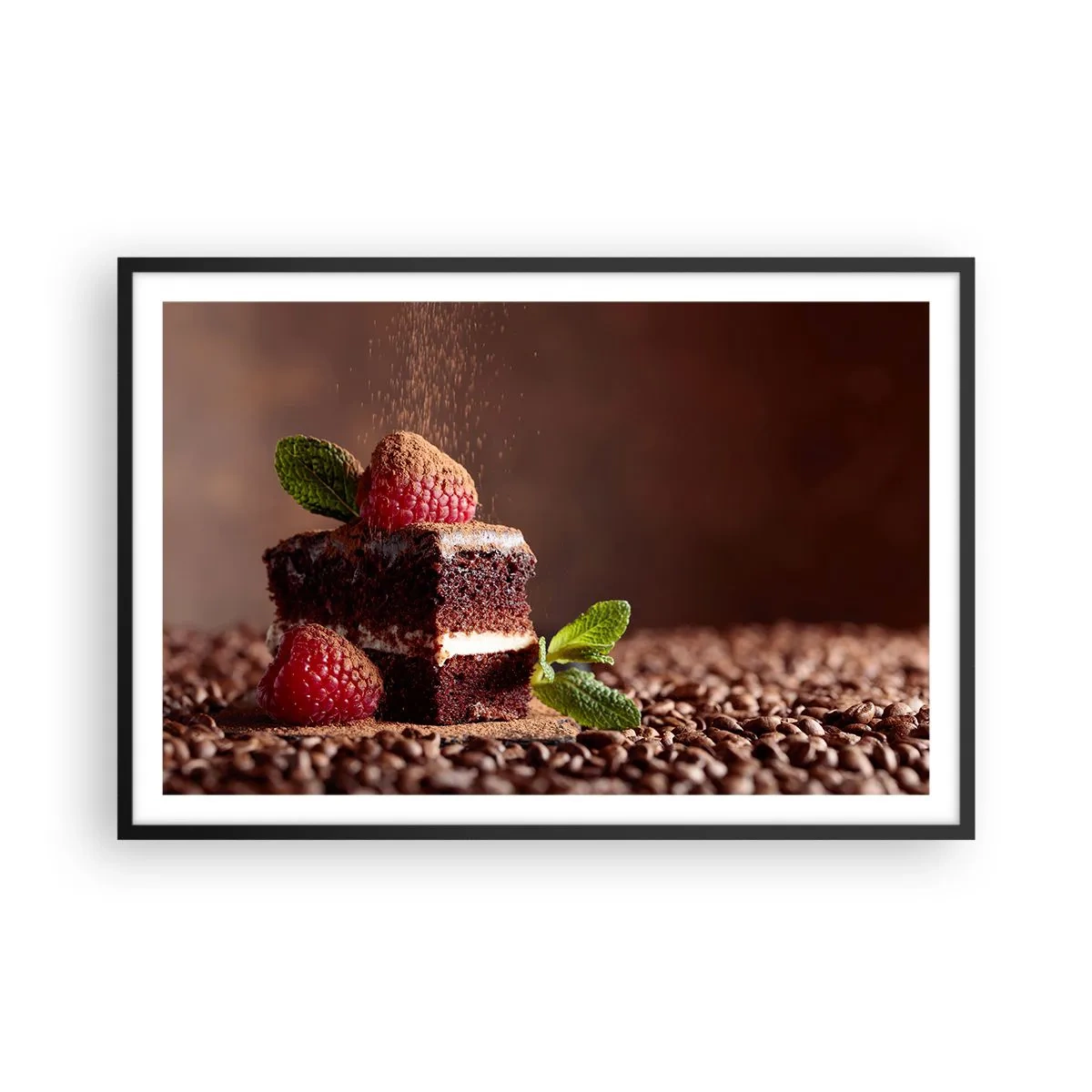 Plakat i sort ramme - Livet er sødt - 91x61 cm