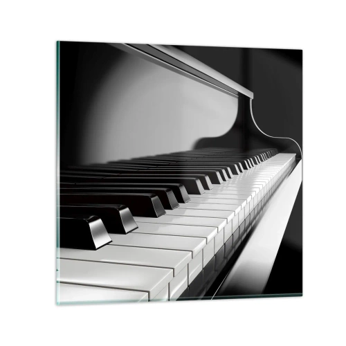 Billede på glas - Harmoni af former og farver - 50x50 cm