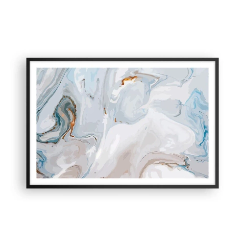 Plakat i sort ramme - Hvid opløftet - 91x61 cm