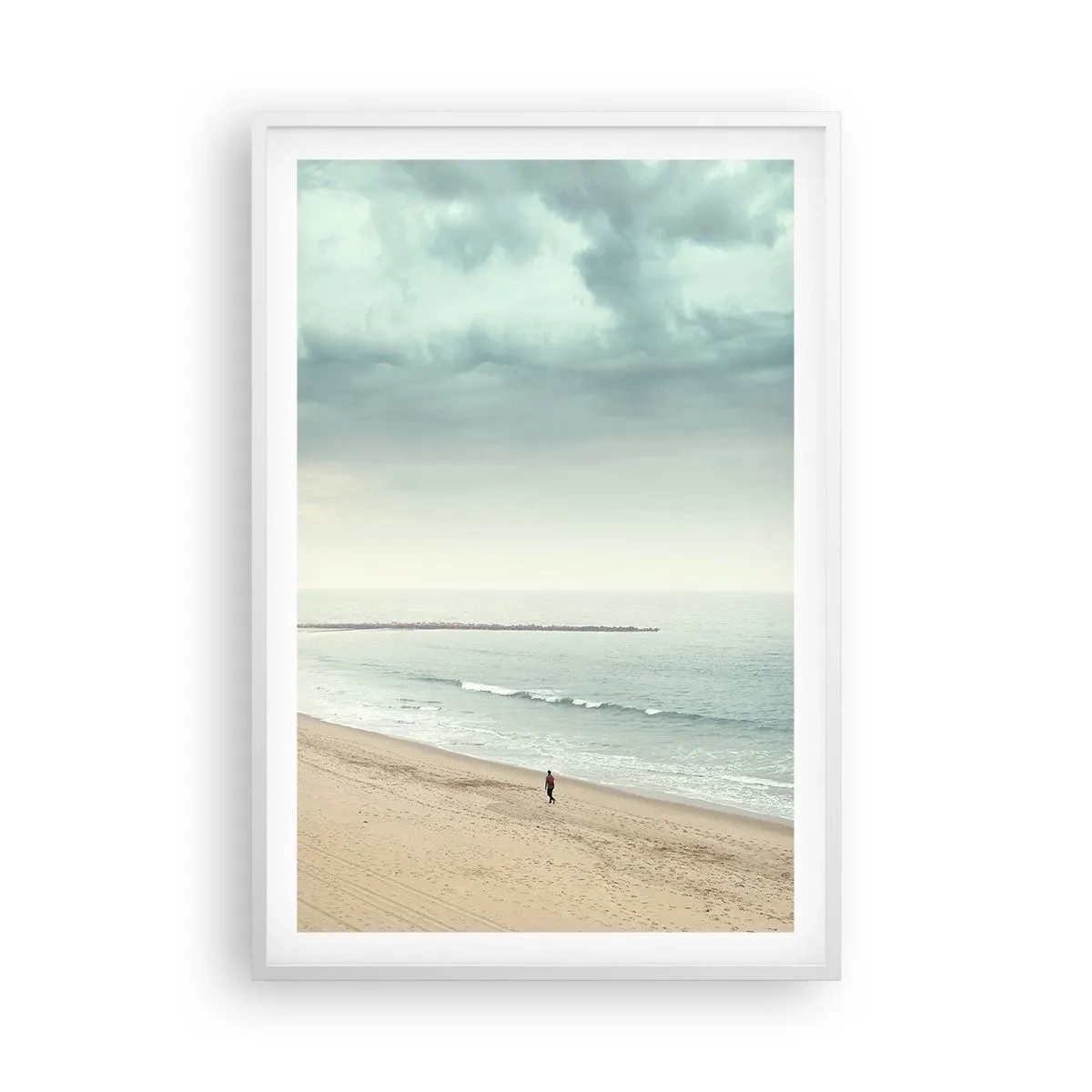 Plakat i hvid ramme - På jagt efter fred - 61x91 cm