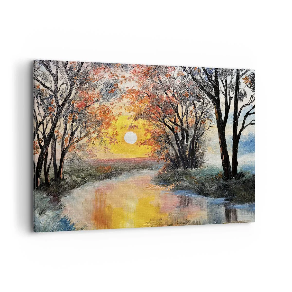 Lærredstryk - Billede på lærred - Efterårs atmosfære - 100x70 cm