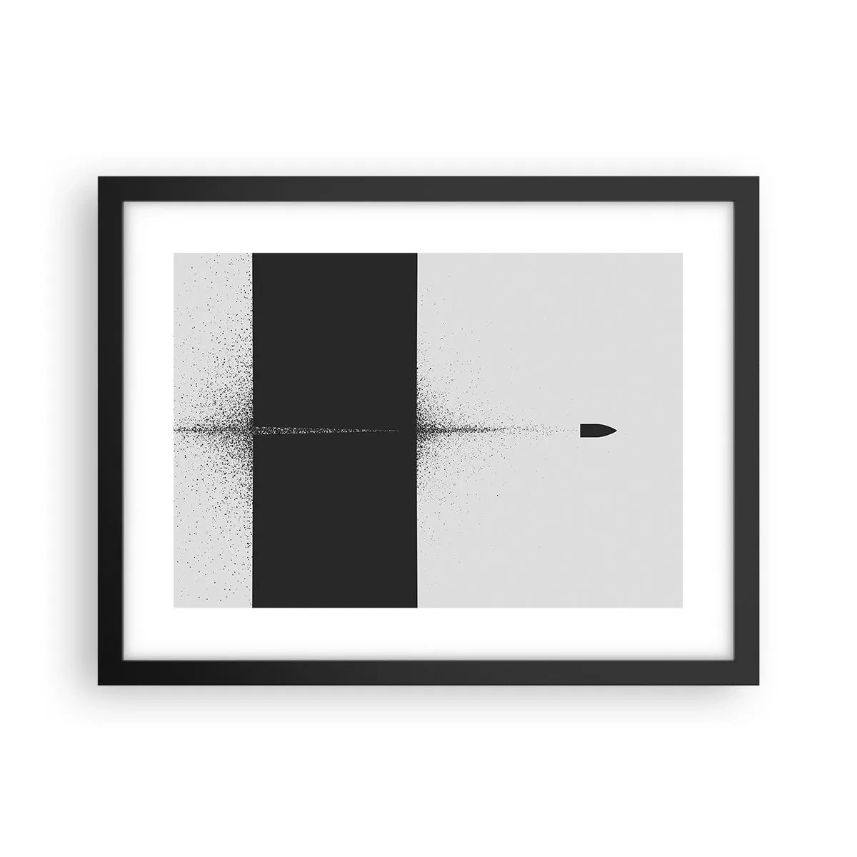 Plakat i sort ramme - Lige til sagen - 40x30 cm