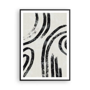 Plakat i sort ramme - Halvt stoppet - 70x100 cm