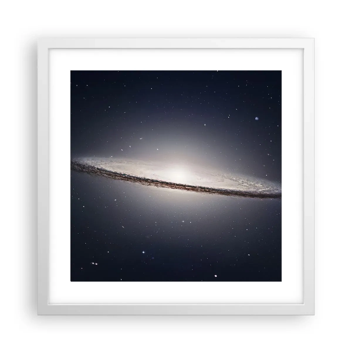 Plakat i hvid ramme - Der var engang i en galakse langt, langt borte.... - 40x40 cm