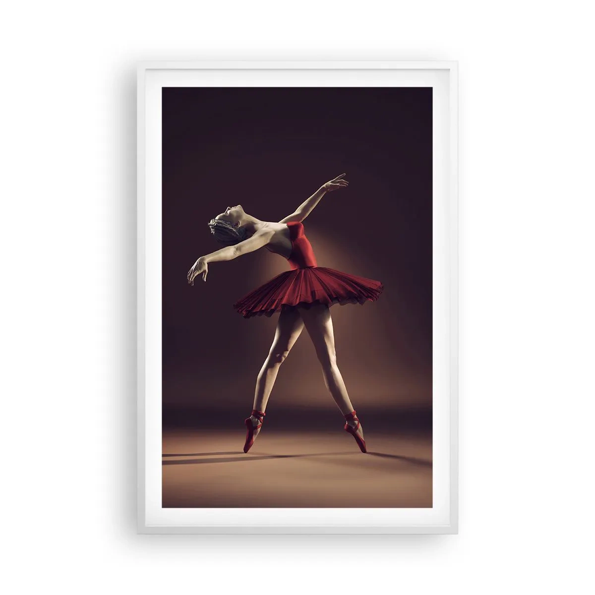 Plakat i hvid ramme - Prima ballerina - 61x91 cm
