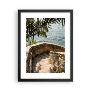 Plakat i sort ramme - Under Italiens sol - 30x40 cm