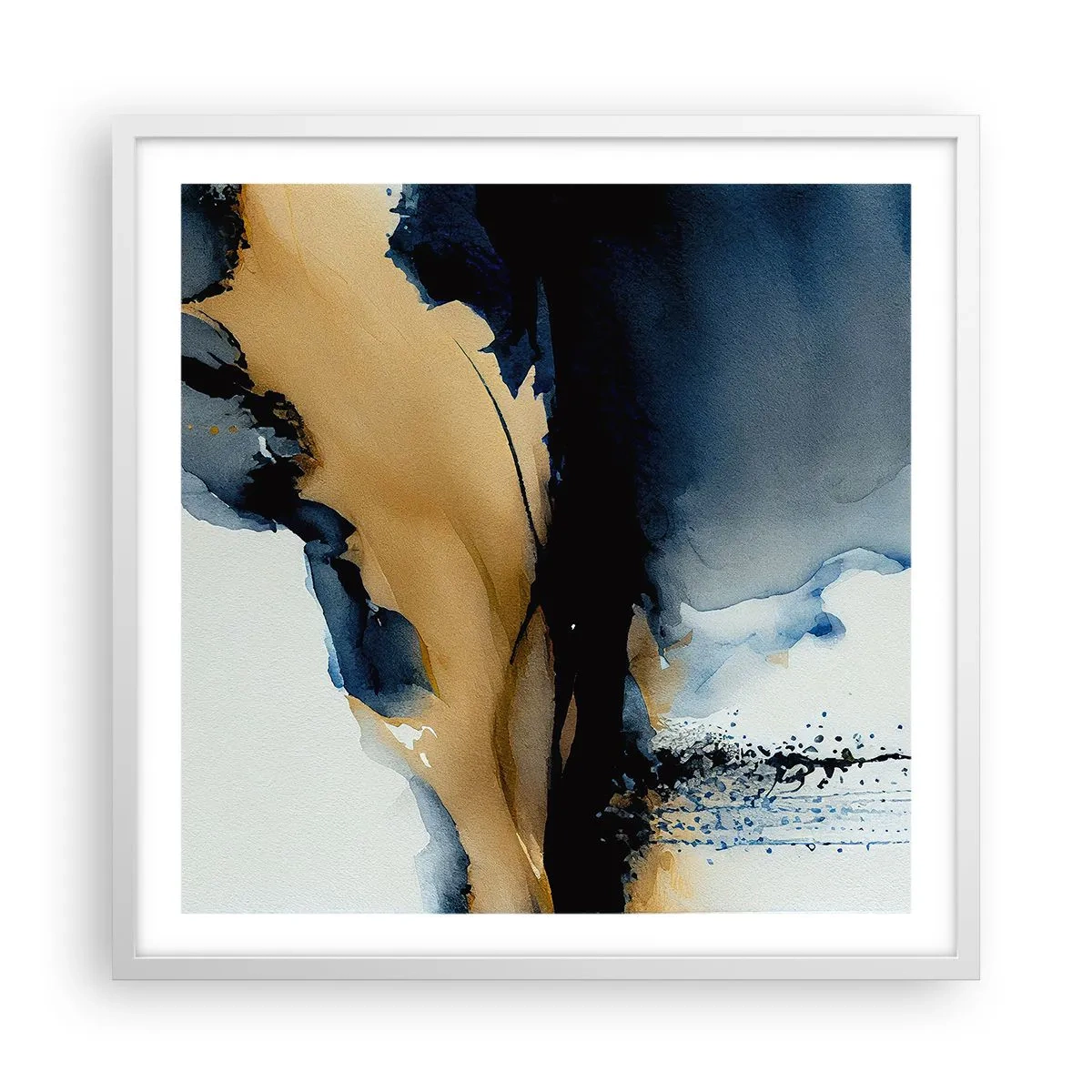 Plakat i hvid ramme - Bag sløret - 60x60 cm