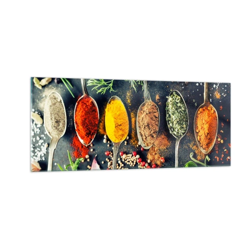 Billede på glas - Kulinarisk magi - 100x40 cm