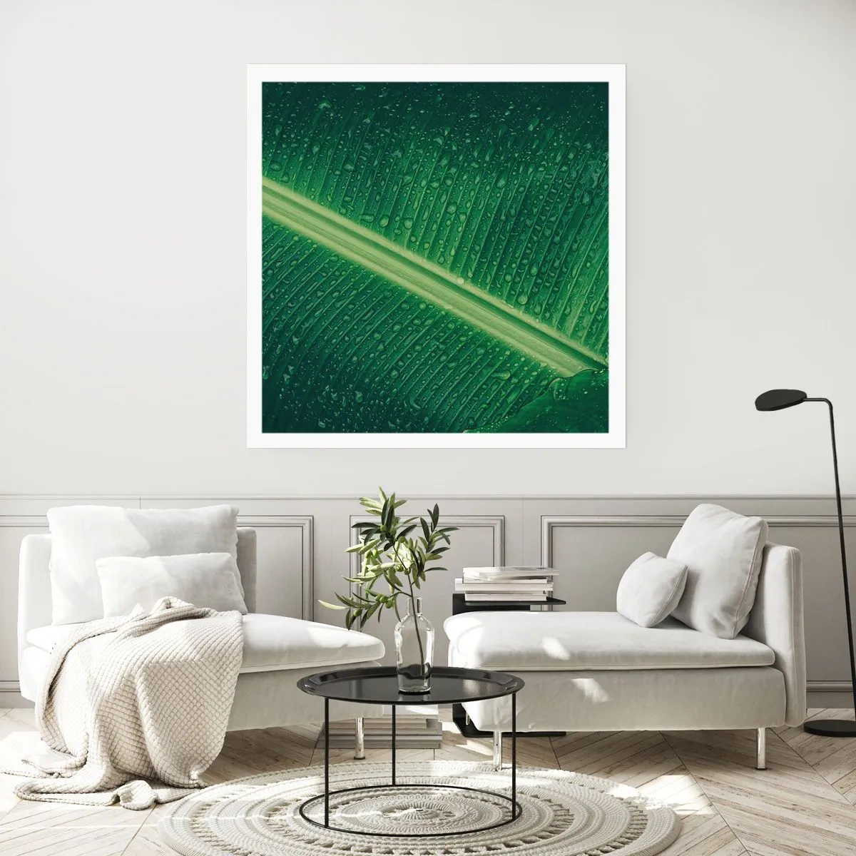 Plakat - Grøn struktur - 40x40 cm