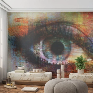 Fototapet Standard Eco - Du kan se ind i sjælen - Abstraktion, Øje, Stykke - 400x280 cm