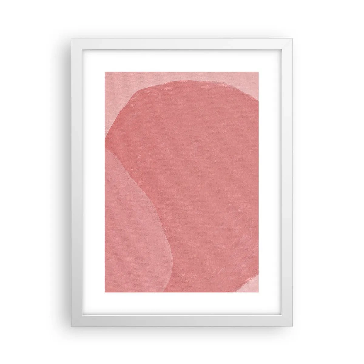 Plakat i hvid ramme - Organisk komposition i pink - 30x40 cm