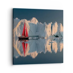 Lærredstryk - Billede på lærred - På kanten af verden - 30x30 cm