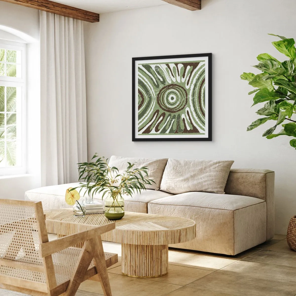 Plakat i sort ramme - Eksplosion af følelser - 30x30 cm
