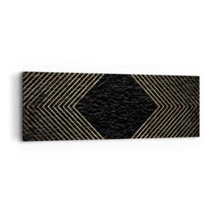 Lærredstryk - Billede på lærred - Geometri i glamour-stil - 90x30 cm