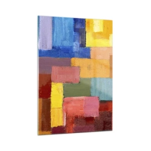 Billede på glas - Hver især forskellige, alle farverige - 50x70 cm