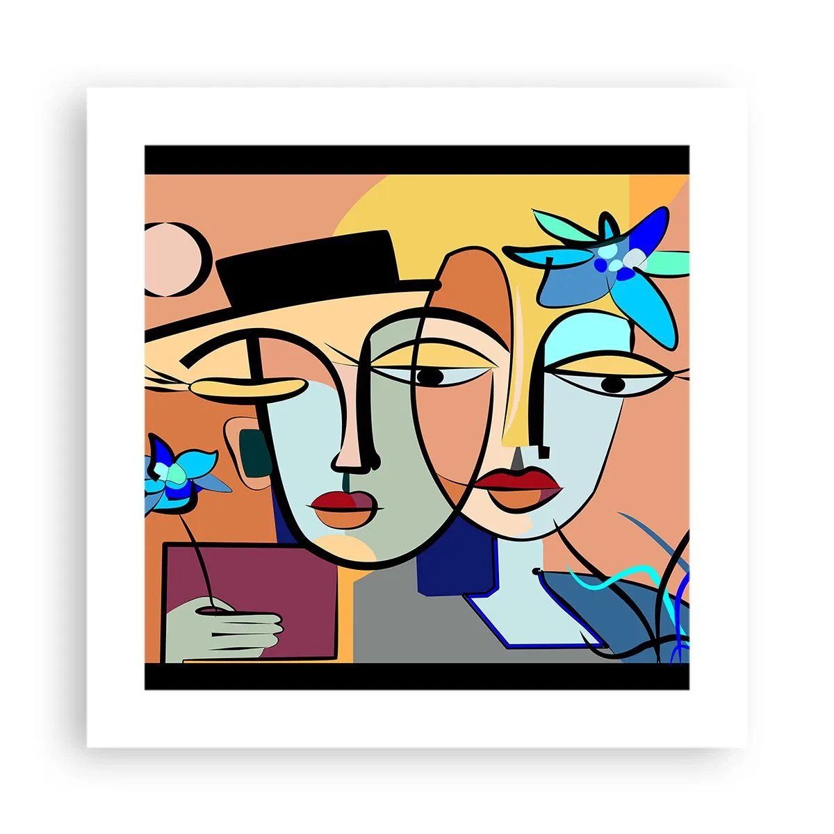 Plakat - Picassos randez vous - 40x40 cm