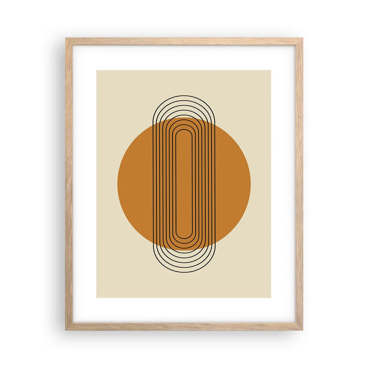 Plakat i ramme af lyst egetræ - Den perfekte plan - 40x50 cm