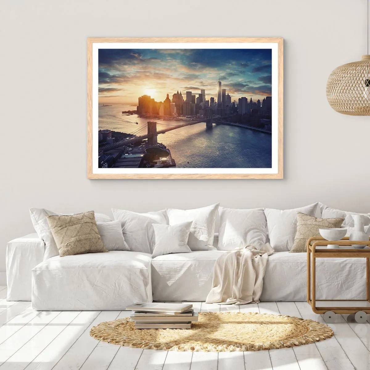 Plakat i ramme af lyst egetræ - Et monument til vestlig kultur - 40x30 cm